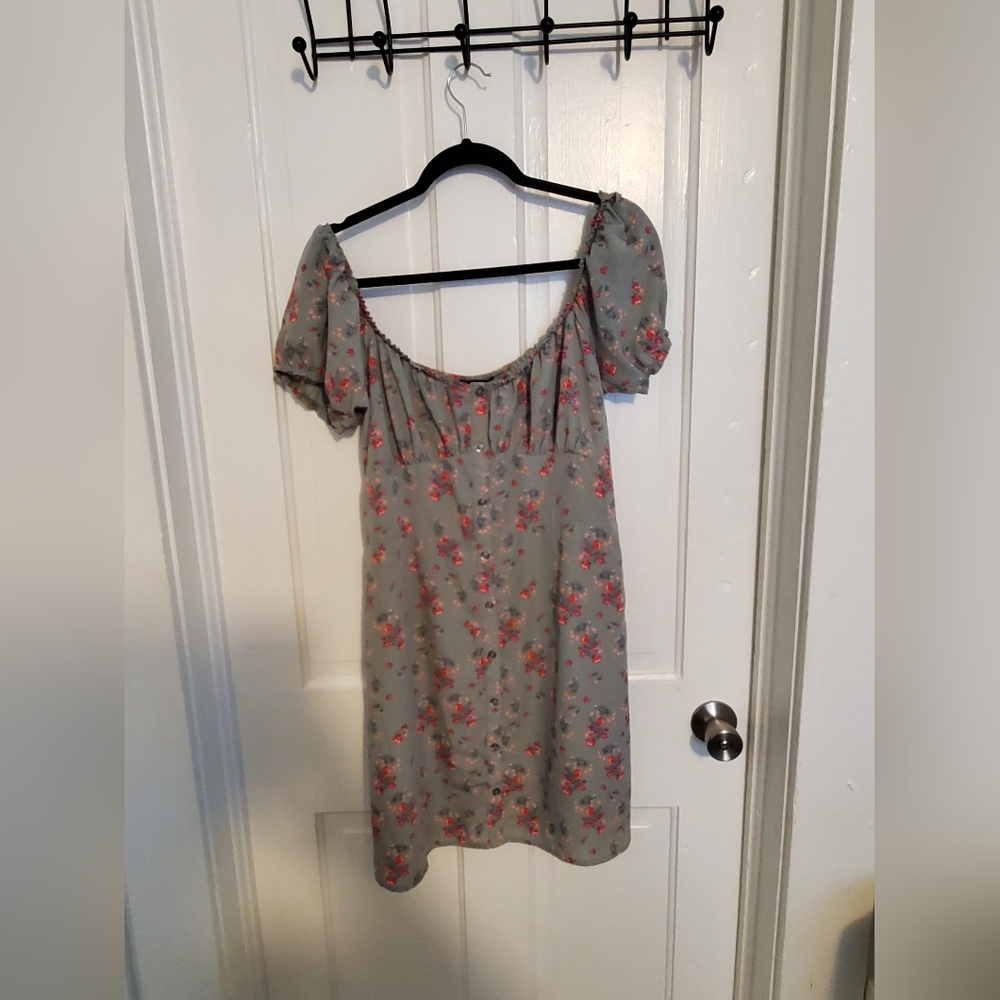 Floral Gray Dress